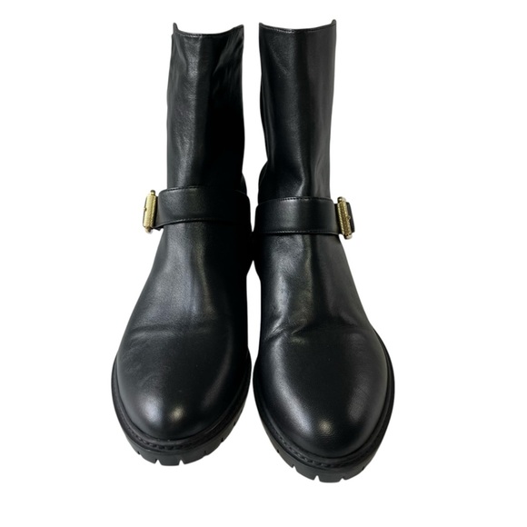 Stuart Weitzman City Buckle 5050 Black Leather Boots Women’s Size 10.5 - Picture 3 of 9